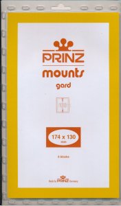 Prinz Scott Stamp Mount 174/130 mm - CLEAR - Pack of 6 (174x130 174 mm)  PRECUT