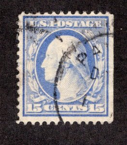 US #382 FIFTEEN CENT WASHINGTON *MINOR FAULT ~0344