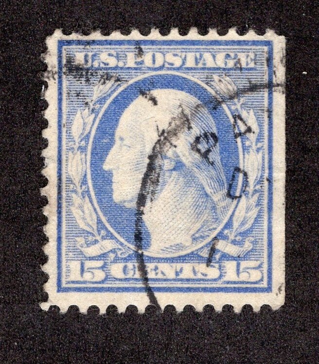 US #382 FIFTEEN CENT WASHINGTON *MINOR FAULT ~0344