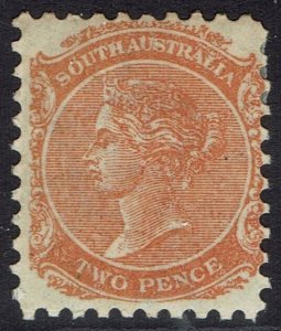 SOUTH AUSTRALIA 1868 QV 2D WMK CROWN/WIDE SA SG TYPE W10 PERF 10