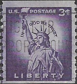 # 1057s WET PRINT SMALL HOLES USED STATUE OF LIBERTY    