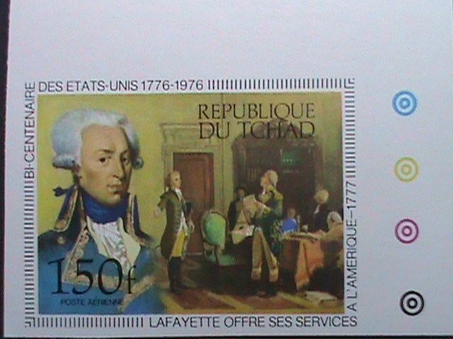 ​CHAD-1976 SC# 181-5-BICENTENARY OF AMERICAN REVOLUTION IMPERF-MNH SET VF RARE