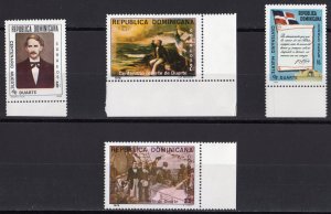 Dominican Republic 1976 Sc#769/70C243/4 PAINTINGS OF DUARTE Set (4) MNH