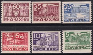 Sc # 242   247 Sweden 1935 Swedish Parliament 500th MNH coil set CV $80.00