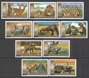 Wb168 1972 Rwanda Fauna Wild Animals National Park Akagera Big Set Mnh