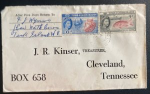 1960s Grand Turk Turks Island Pre Addressed Cover To Cleveland TN Usa