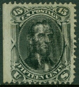 EDW1949SELL : USA 1867. Sc #98 Used. Very Fresh stamp w/deep color. Cat $275.00.