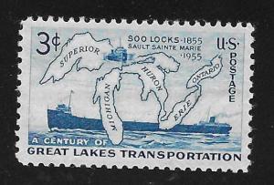 SC# 1069 - (3c) - Soo Locks Centenary, MNH Single