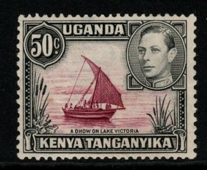 KENYA, UGANDA & TANGANYIKA SG144 1938 50c PURPLE & BLACK p13x11¾ MTD MINT