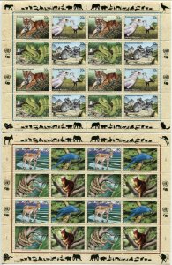 21 UN Endangered Species UNITED NATIONS Sheets Collection New York Geneva Vienna