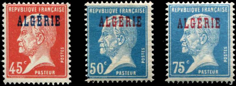 Algeria SC# 21-2, 25 Pasteur Issues of France o/p MH