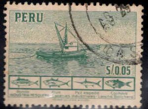 Peru  Scott 458 Used Fishing Industry stamp