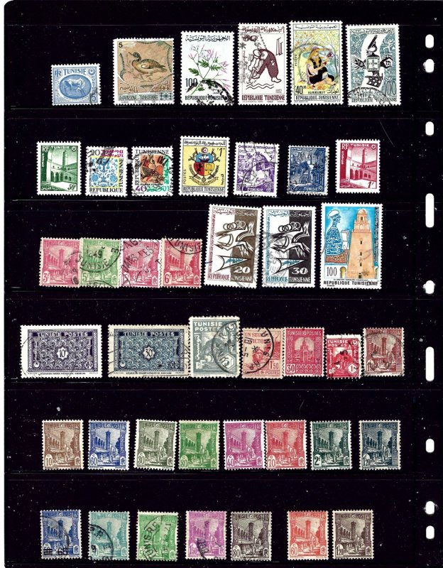 Tunisia #2 42 Different mostly used stamps