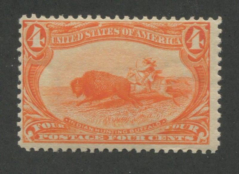 1898 US Stamp #287 4c Mint Hinged F/VF Original Gum Catalogue Value $100