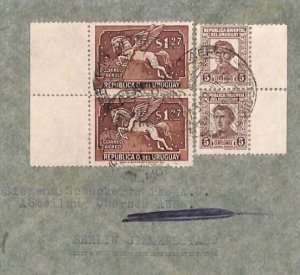 URUGUAY Air Mail PEGASUS FRANKING Cover 1939? Montevideo VIA CONDOR Berlin YU162