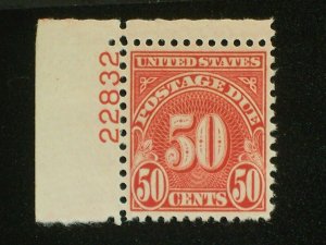 US Postage Due # J86  MNH Plate Number Single