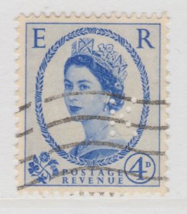 Perfin on GB UK GREAT BRITAIN Stamp Used A29P39F37736-