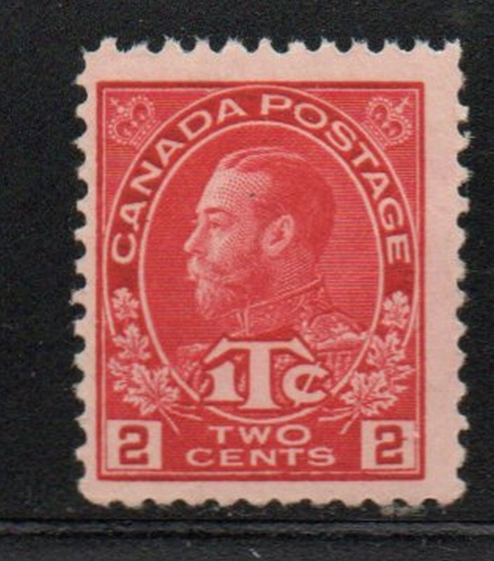 Canada Sc MR3b 1915 2 + 1 c rose red G V Admiral War Tax  stamp mint NH