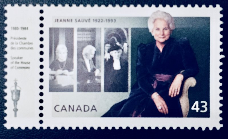 Canada #1509 Jeanne Sauve with tab (1994). MNH