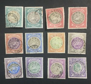 MOMEN: ANTIGUA SG #31-40 1903 USED £500 LOT #61642