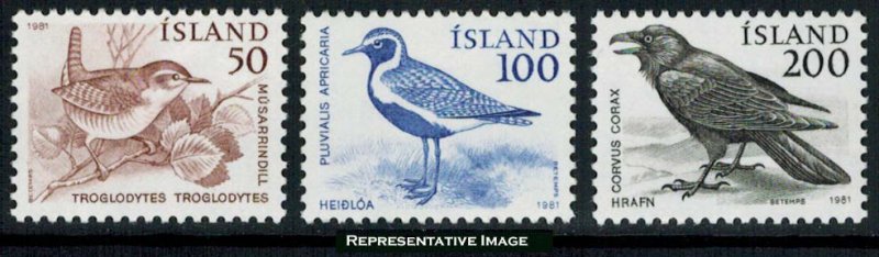 Iceland Scott 543-545 Mint never hinged.