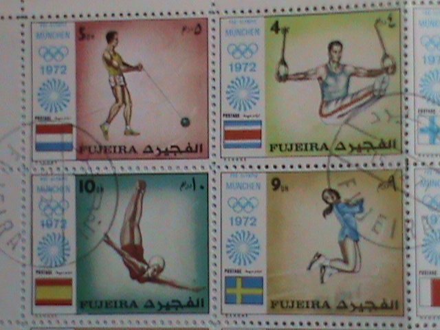 ​FUJEIRA-1972 OLYMPIC GAMES MUNCHUNE'72   CTO FULL SET SHEET-VF  CTO FULL SET