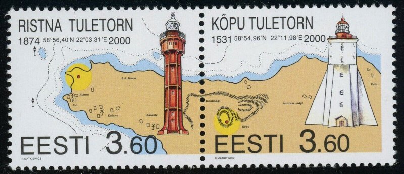 Estonia 389a Ristna Kõpu Tuletorn Lighthouse Postage Stamp 2000 Europe Eesti MLH