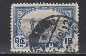 Thailand # 247, Farmer Plowing Field, Used