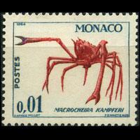 MONACO 1964 - Scott# 581 Spider Crab 1c LH