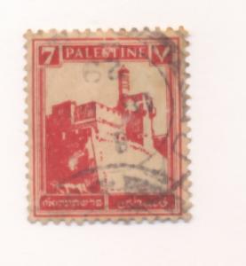 Palestine 1927  Scott 69 used - 7m, Citaldel at Jerusalem