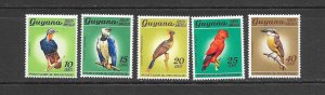 BIRDS - GUYANA #44-48 MNH