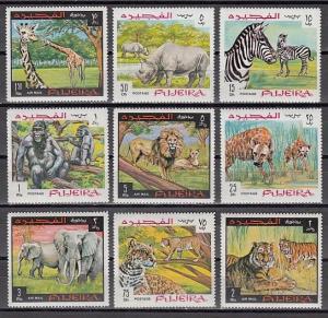 Fujeira, Mi cat. 302-310 A. Wild Animals issue.