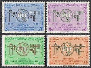 Saudi Arabia 359-362, MNH. Michel 211-214. ITU-100, 1965.