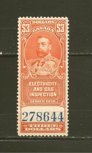 Canada Revenue Stamp FEG6 1930 Electricity Gas Inspection $2.00 Stamp Used