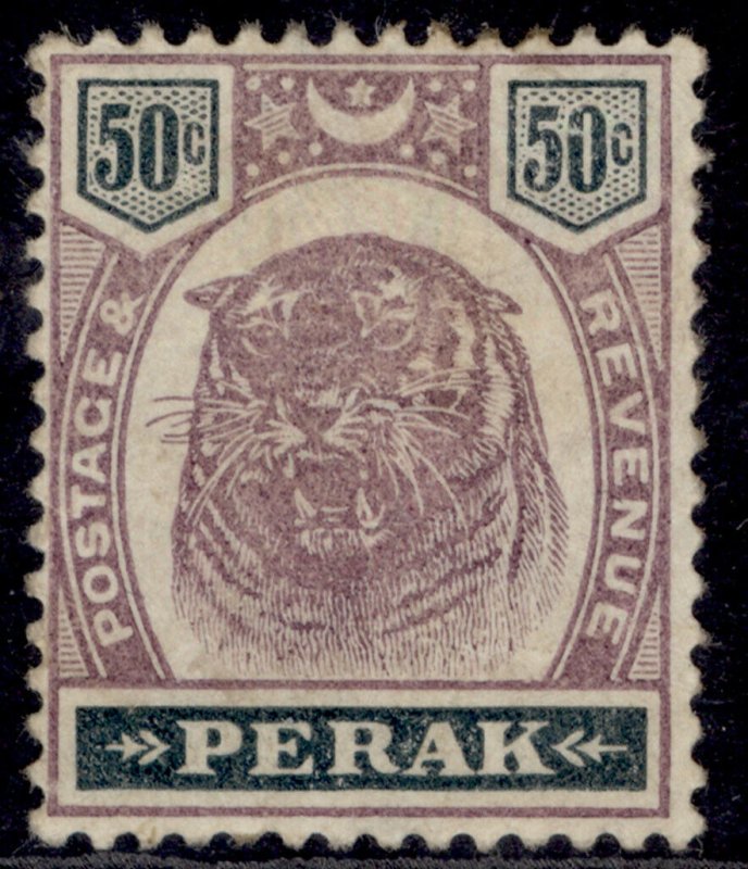 MALAYSIA - Perak QV SG74, 50c dull purple & greenish black, M MINT. Cat £55.