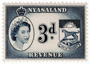 (I.B) Nyasaland Revenue : Duty Stamp 3d