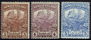 NEWFOUNDLAND 1919 CARIBOU 3C 4C AND 5C MNH **