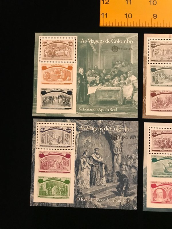 Portugal 1918-23 Columbus Souvenir Sheets, set of 6