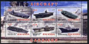 RWANDA SHEET AIRCRAFT CARRIERS SHIPS