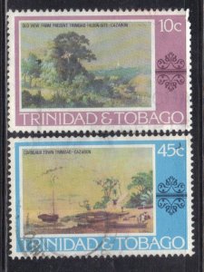 TRINIDAD&TOBAGO SCOTT# 262, 266 USED 10c, 45c 1976