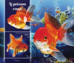 TOGO 2023 -  Red fishes / minisheet