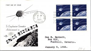 Canada 1966 FDC - Space Research, The Alouette - Ottawa, Ont - J8978