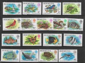 BERMUDA SG387/403 1978 DEFINITIVE SET MNH