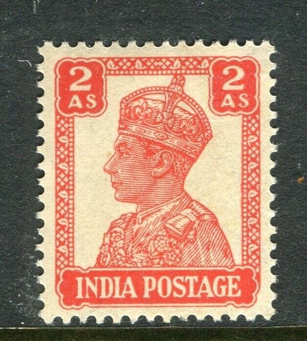 INDIA; 1941 early GVI Portrait issue Mint hinged 2a. value