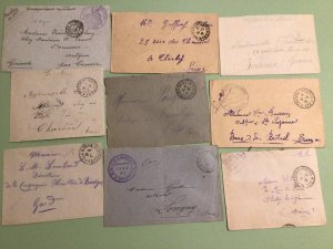 France Military Mail Service WW1  9 items  Ref A964