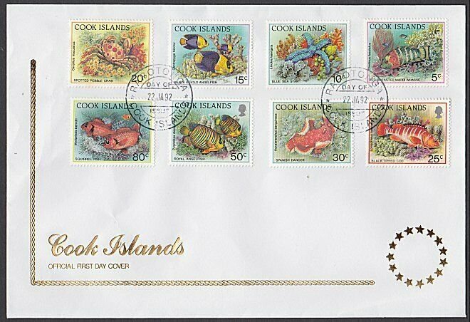 COOK IS 1992 Marine Life to 80c on FDC......................................L663