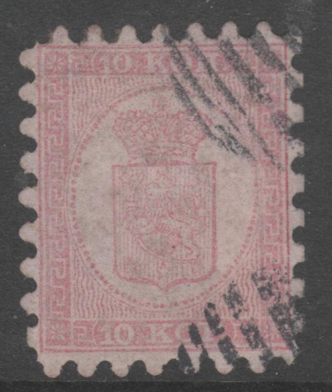 Finland 5 Figure Cancel Extreme Rarity Unique Item, 1860 Nice 10 kop ! -§