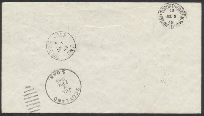 1942 #262 $1 Destroyer War Issue FDC Cachet Craft GP Cachet Registered Ottawa