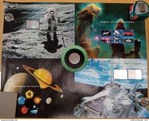 USA 2000 - Millenium Space Moon astronaut  “World Stamp EXPO 2000” - With...