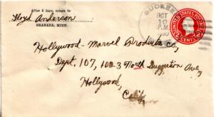 United States Minnesota Guckeen 1930 4a-bar  1901-1973  Postal Stationery Env...